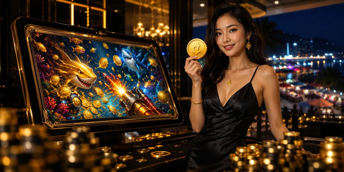 Giao diện game bắn cá neon sôi động trên ứng dụng di động tại Phú Quốc